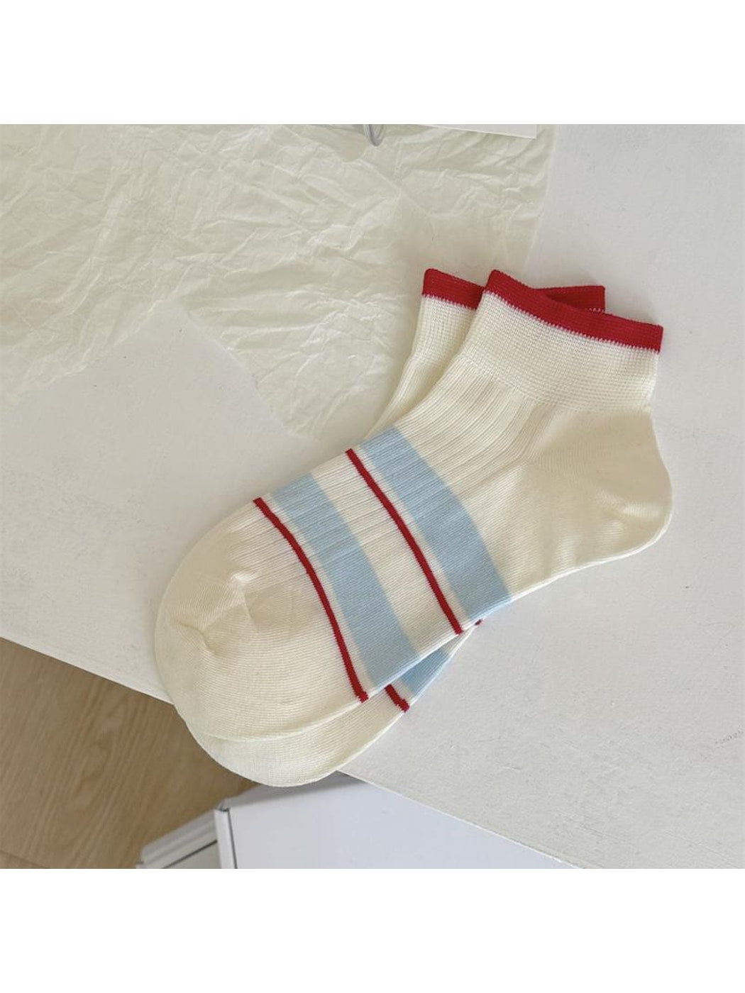 Rufia - Cute Cat Stripe Pattern Ankle Socks