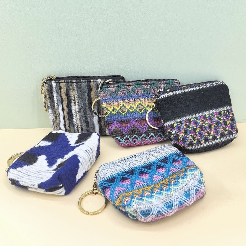 Cosbai - Boho Crochet Mini Pouch Bag - Colorful & Practical