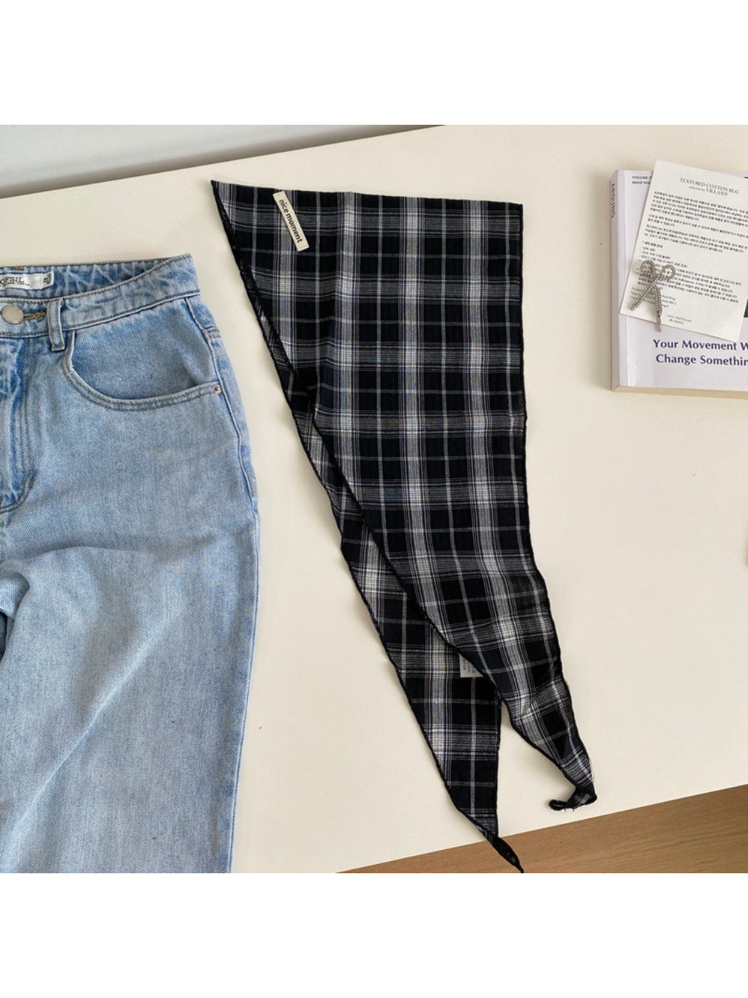 Scarvii Soft Plaid Everyday Headscarf