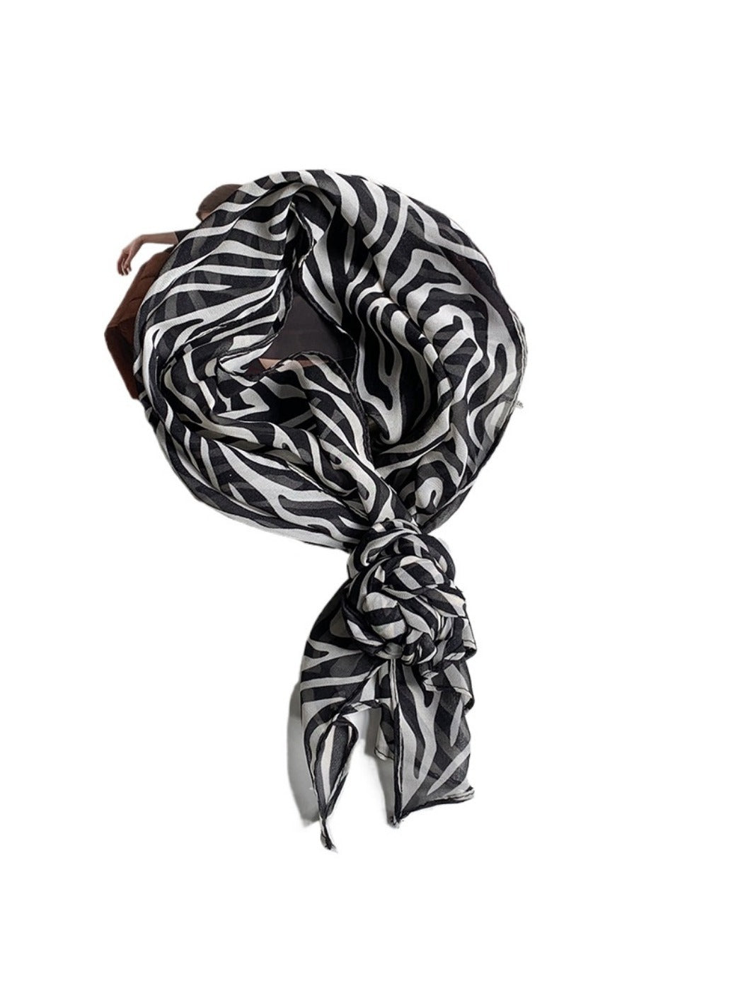 Scarvii - Vintage Classic Spot Print Long Scarf Headband