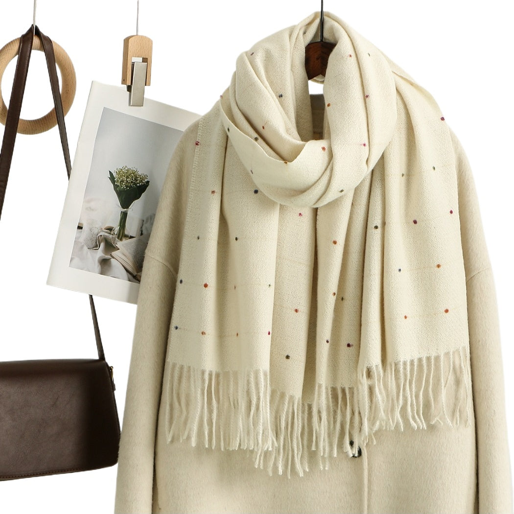 Scarvii - Polka Dots Tassel Winter Scarf