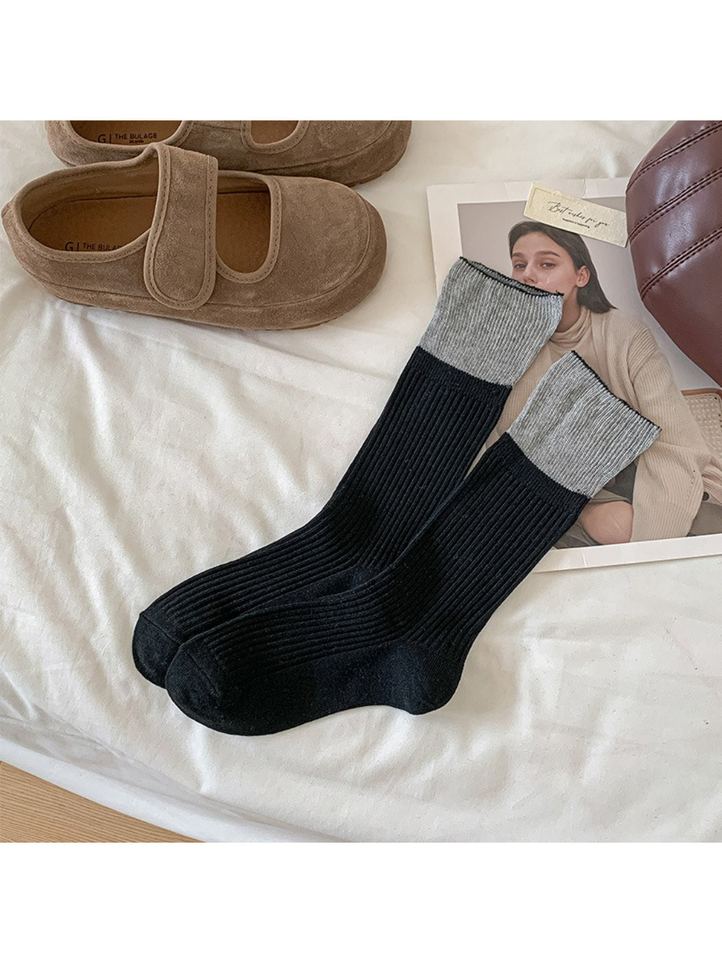 Rufia - Contrast Top Crew Socks