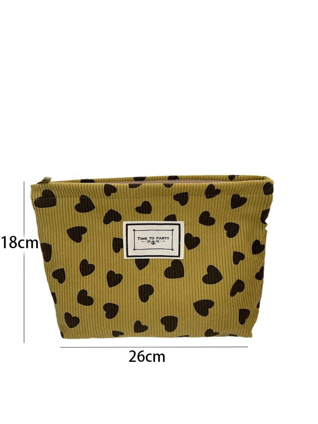 Cosbai - Heart Pattern Everyday Cosmetic Pouch