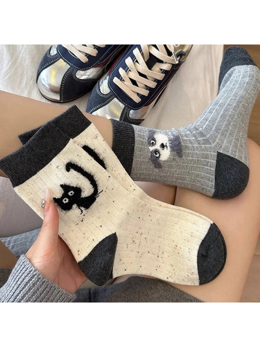 Rufia - Playful Pet Faces Crew Socks