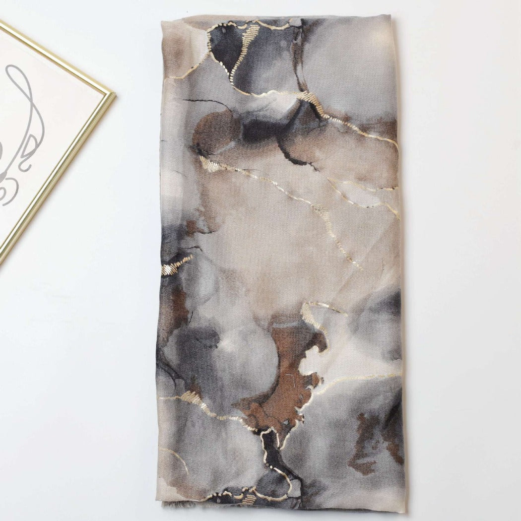 Scarvii - Shimmer Print Scarf - Elegant & Trendy