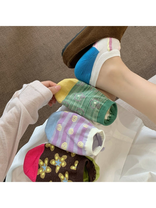 Rufia - Cute Vibrant Pattern Low Ankle Socks