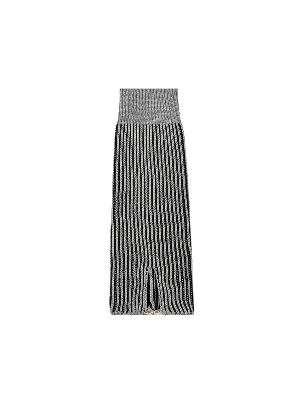 Cozyra - Striped Split-Hem Flared Leg Warmers
