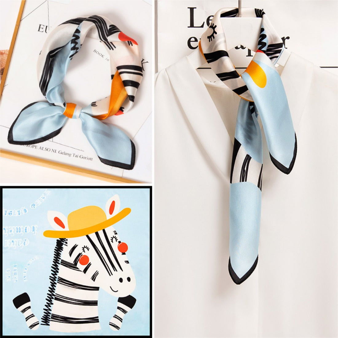 Scarvii - Summer Colorful Elegant Pattern Square Scarf
