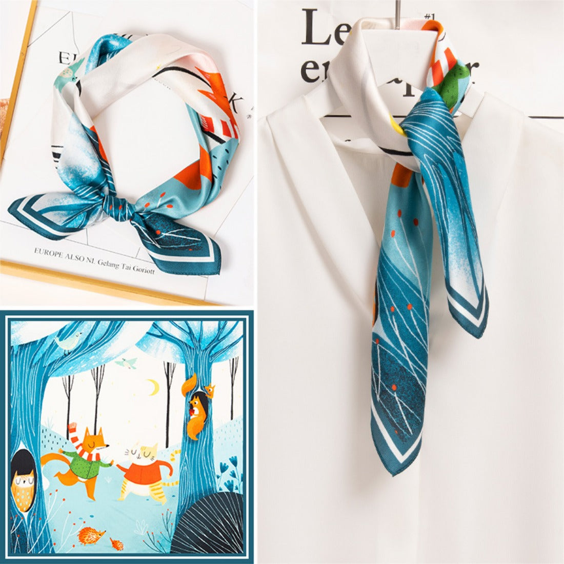 Scarvii - Summer Colorful Fashion Square Scarf