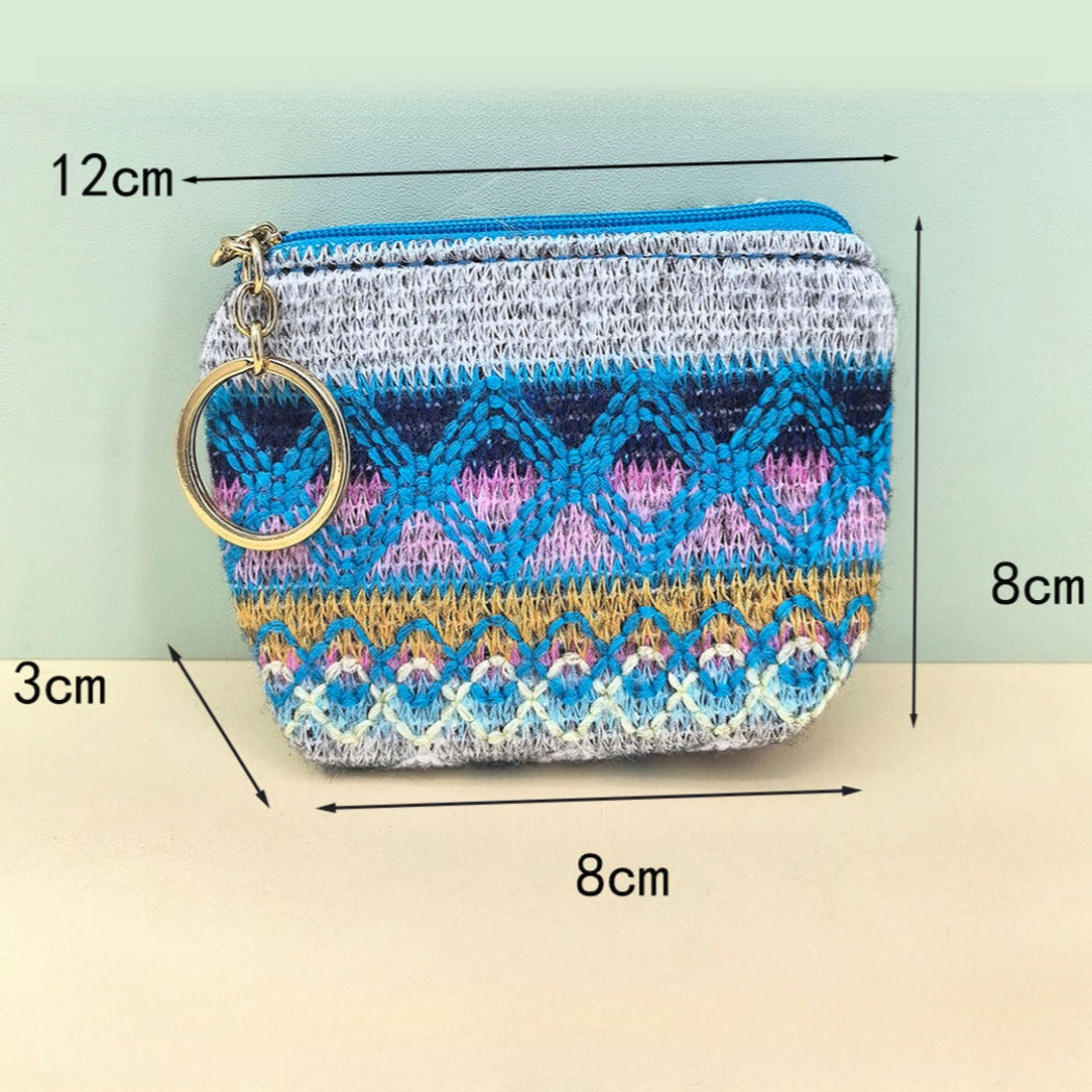 Cosbai - Boho Crochet Mini Pouch Bag - Colorful & Practical