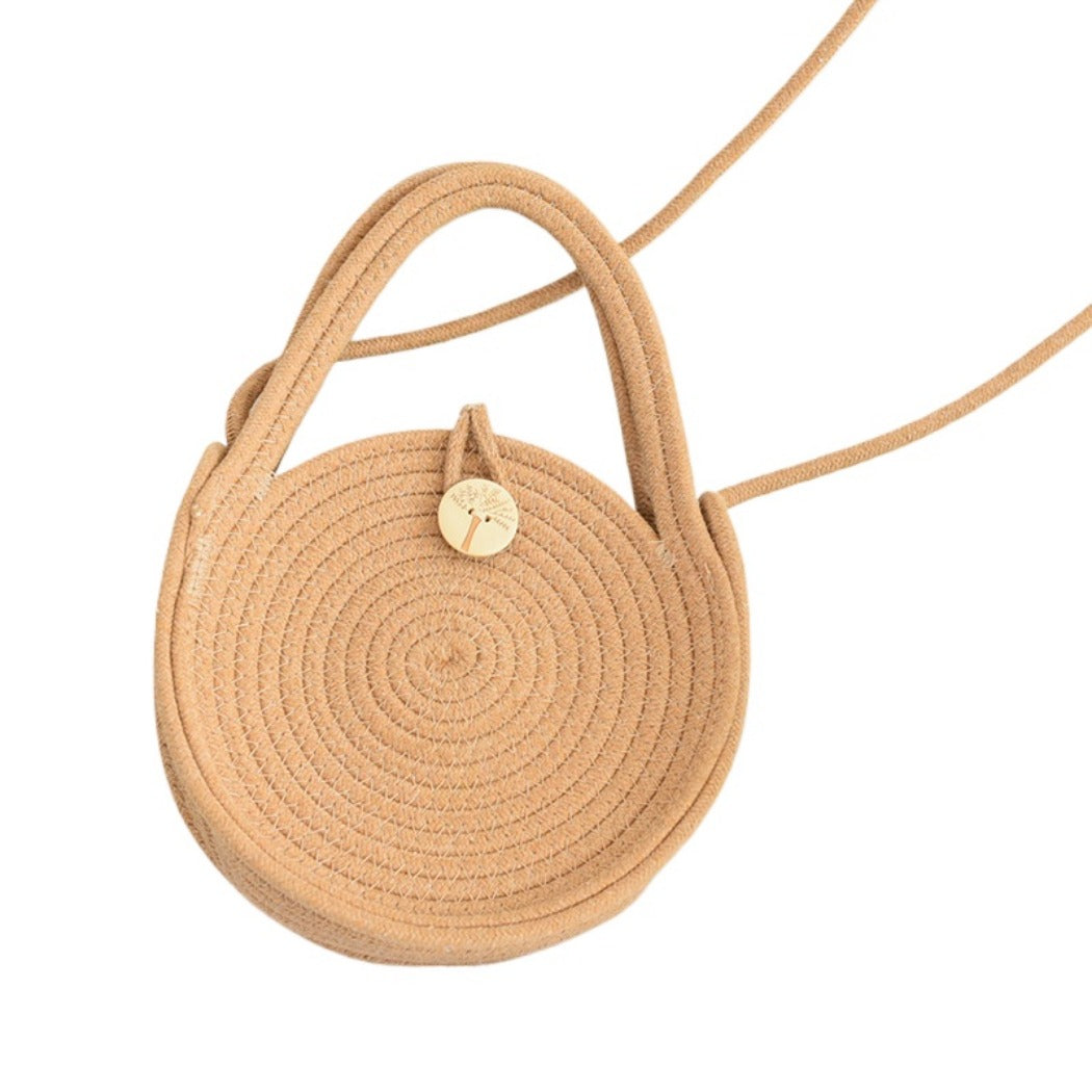 Cosbai - Boho Woven Tote Bag with Button Closure