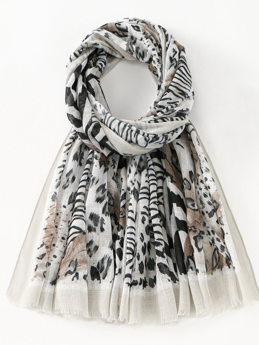 Scarvii - Multi-color Selectable Leopard Print Scarf Shawl Full Year