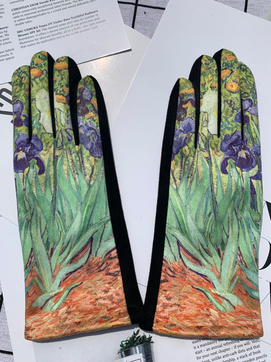 Gloving - Symmetrical Art Winter Gloves with Oil Painting