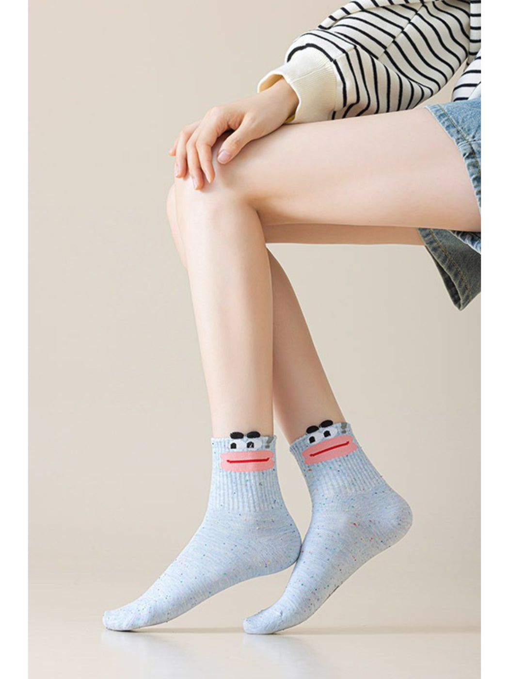 Rufia - Funny Face Confetti Crew Socks