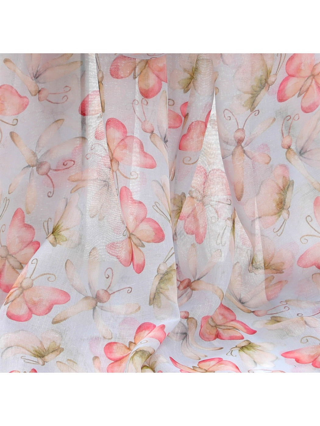 Scarvii - Pink Butterfly Print Scarf