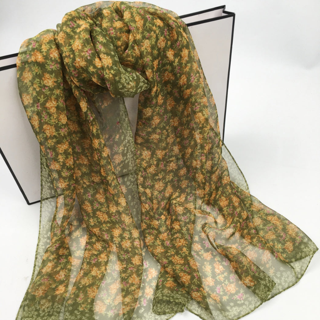 Scarvii - Daisy Print Scarf - Cool & Soft