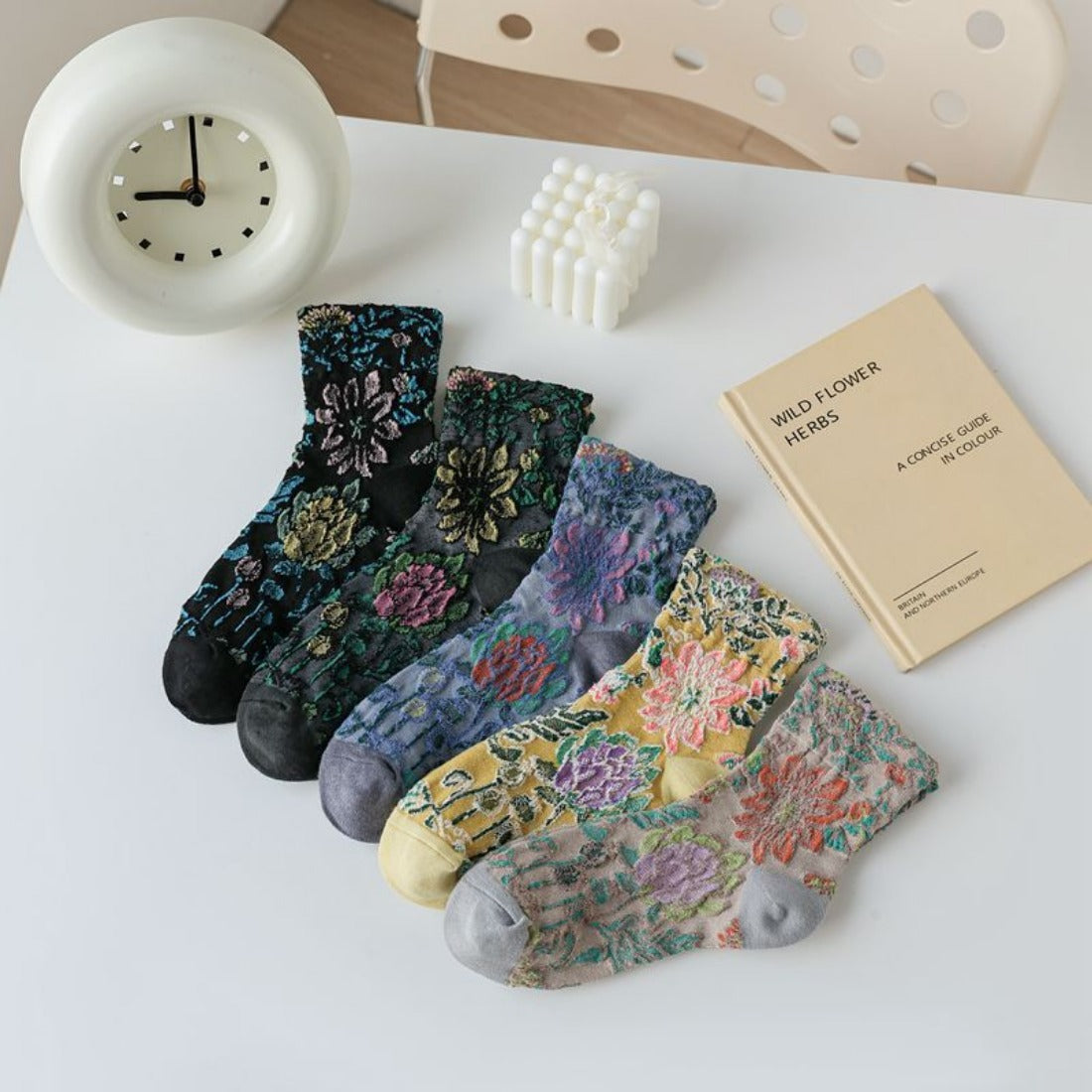Rufia - 3D Flower Bohemian Women's Socks