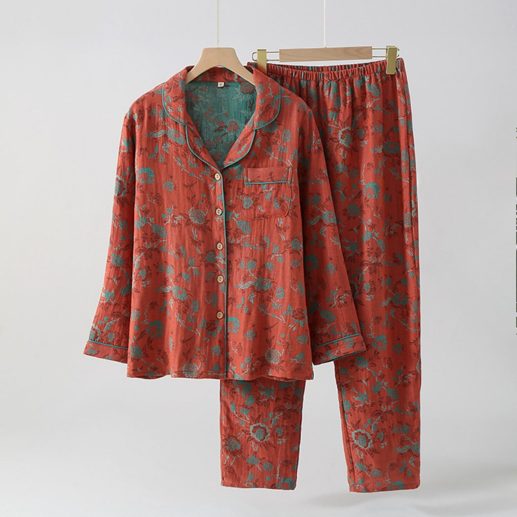 Yojams - Floral Sleepwear Long-Sleeve Top And Pants Set