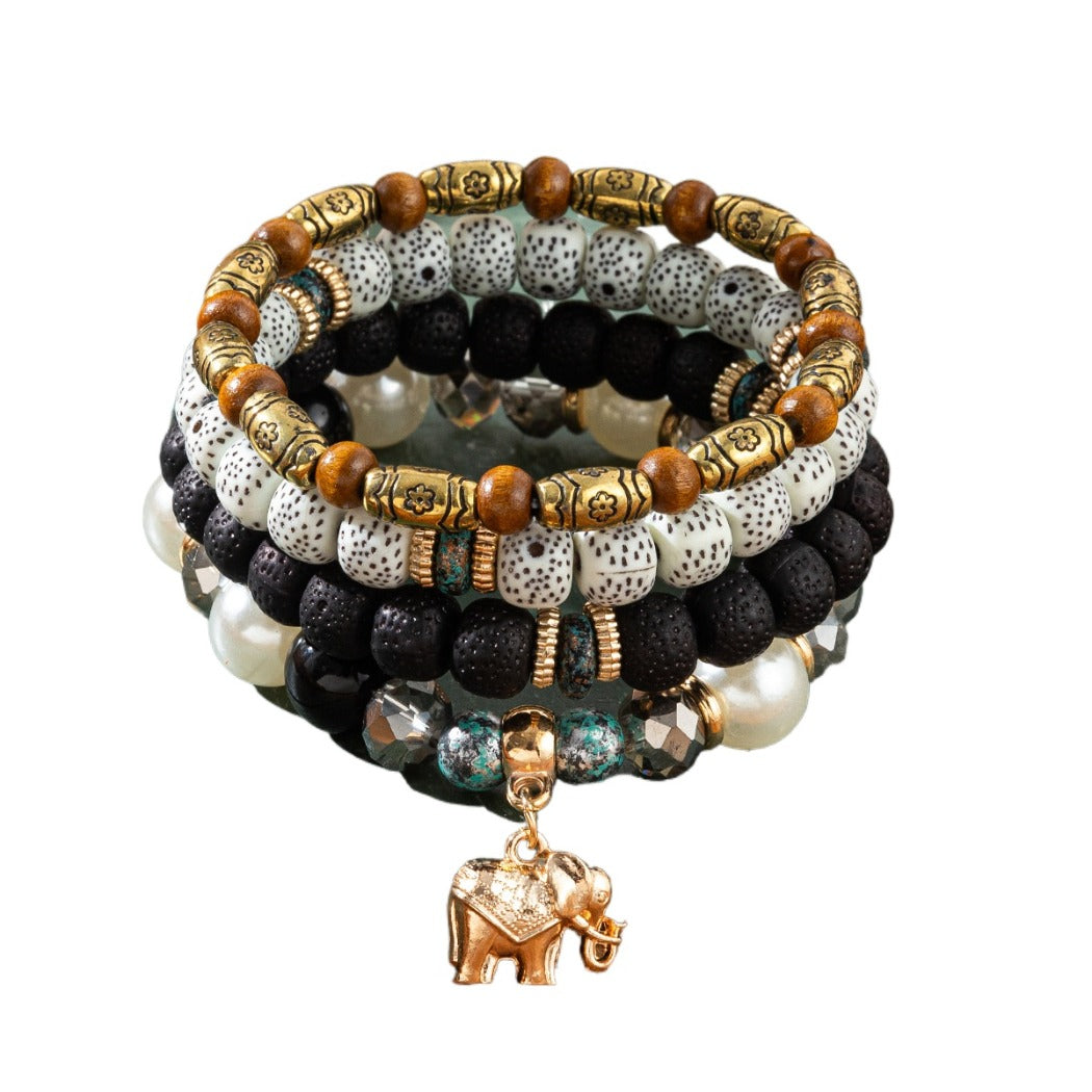 Bauai - 4 In 1 Boho Beaded Bracelet Set - Vintage & Stylish
