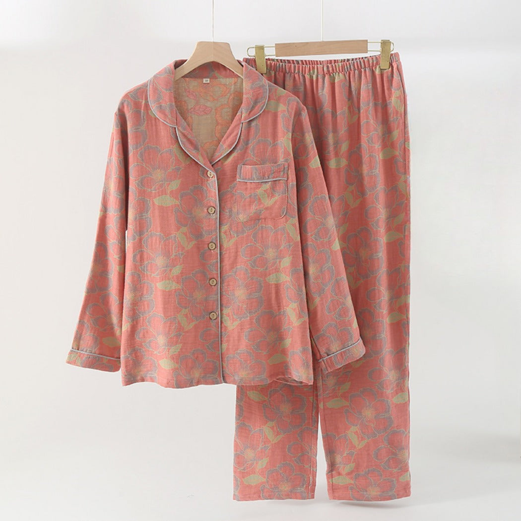Yojams - Floral Sleepwear Long-Sleeve Top And Pants Set