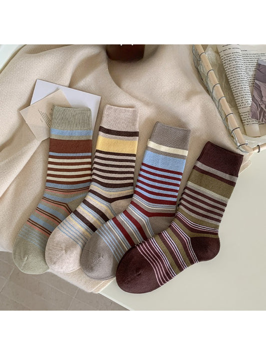 Rufia - Retro Multistripe Crew Socks