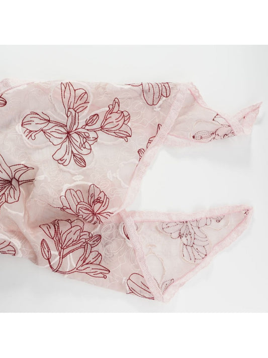 Scarvii - Sheer Floral Embroidery Headscarf