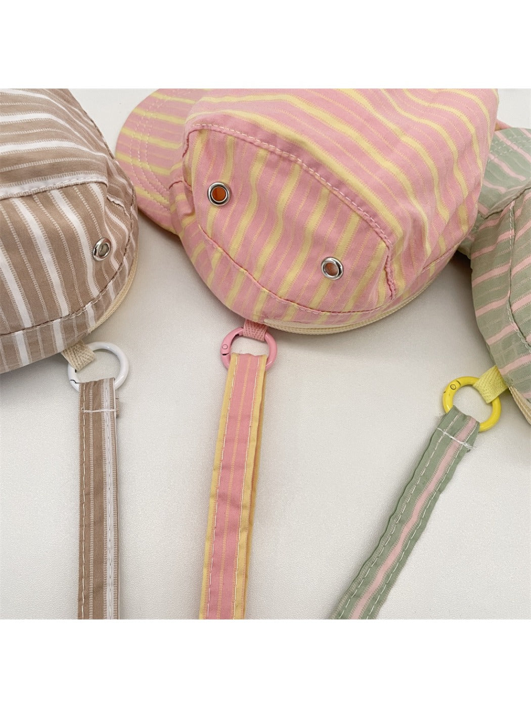 Cosbai – Retro Stripe Hat-Shaped Crossbody Bag