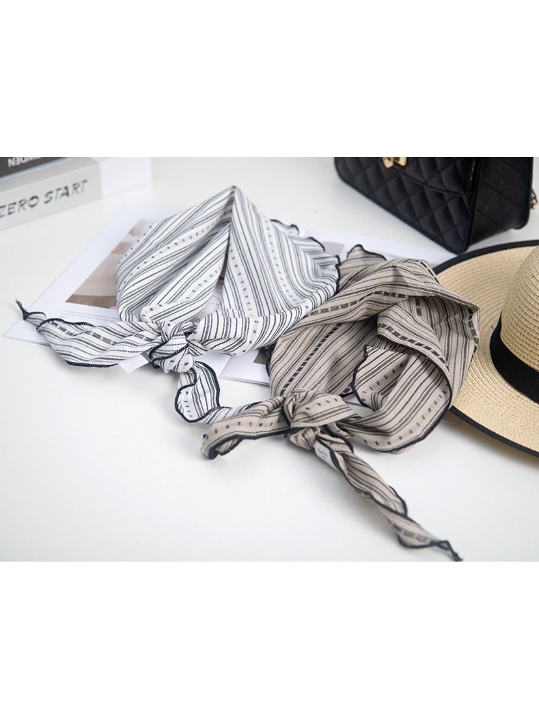 Scarvii - Striped Triangle Neck Scarf