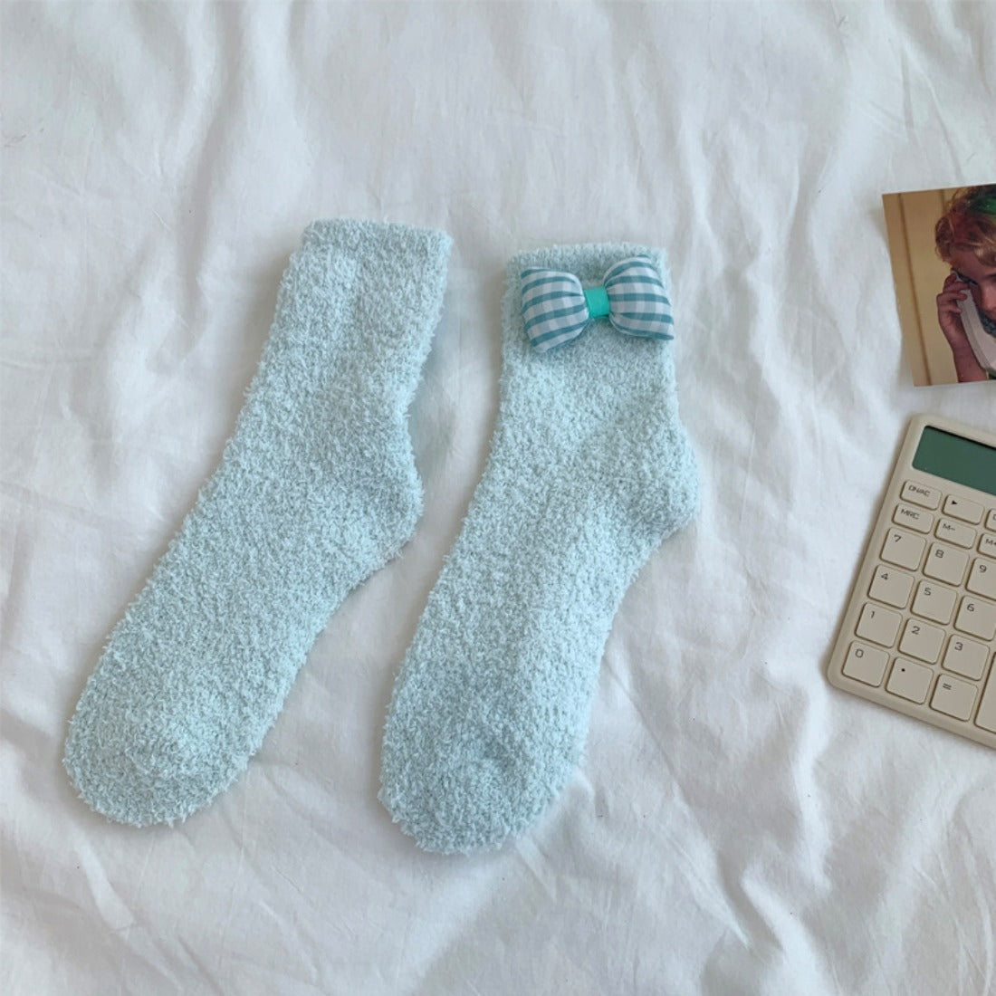 Rufia - Bowknot Coral Fleece Socks