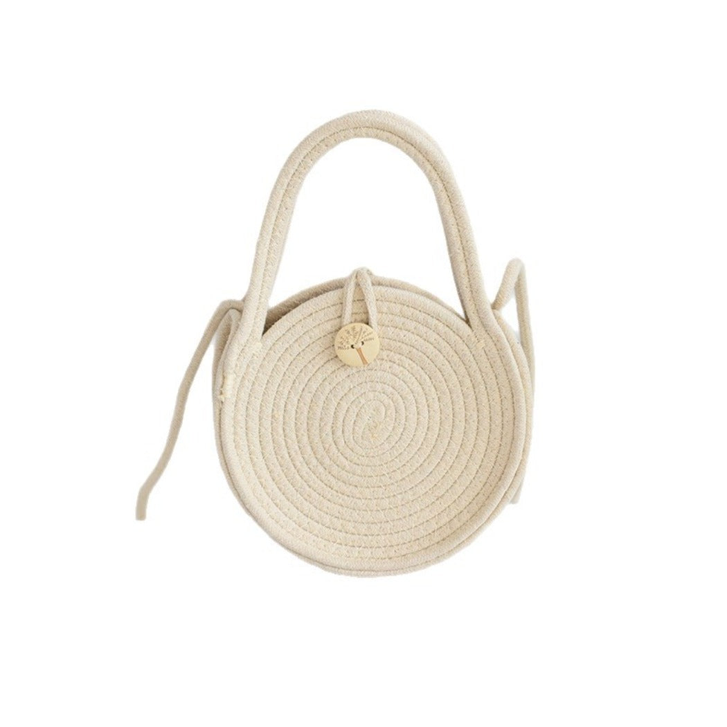 Cosbai - Boho Woven Tote Bag with Button Closure