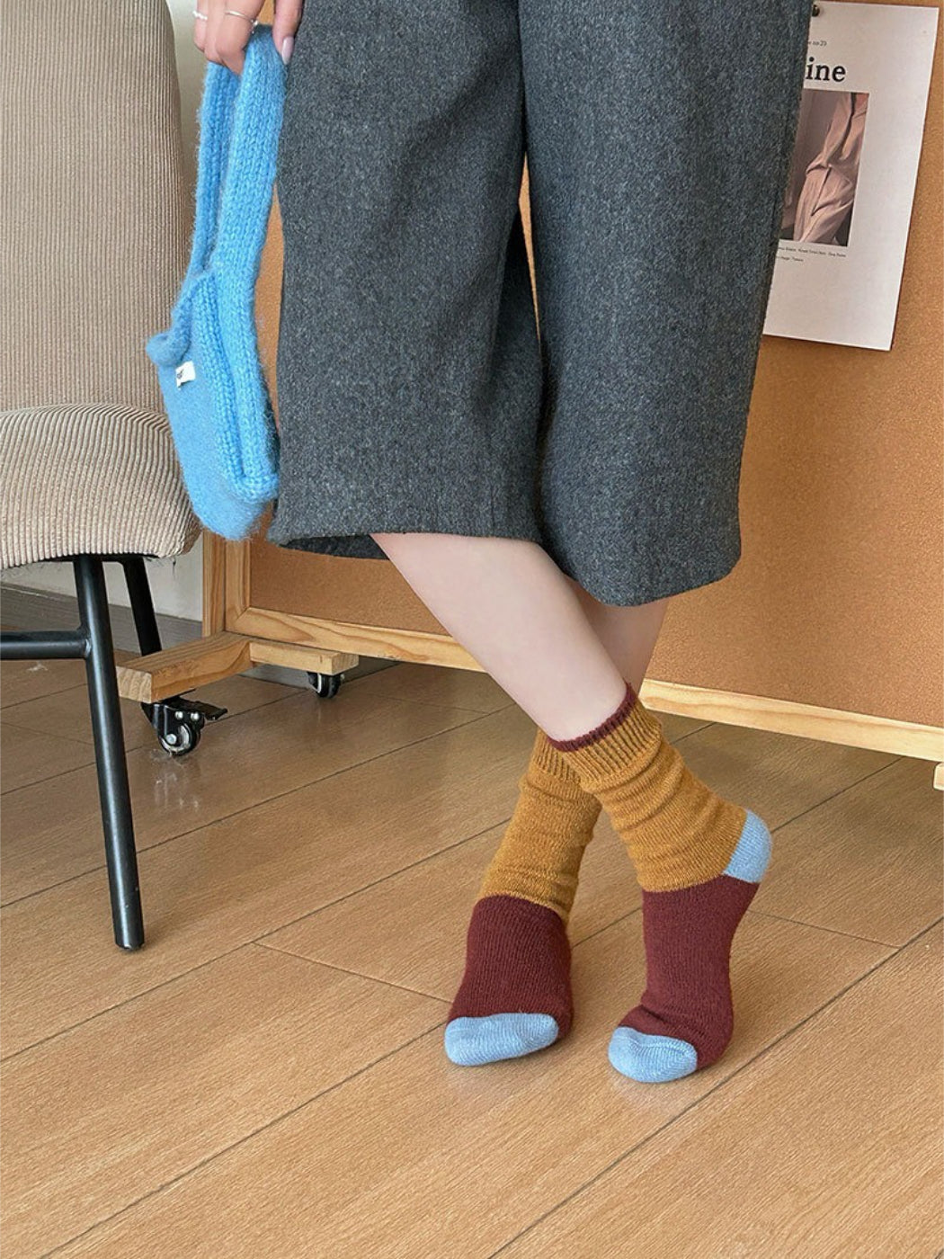 Rufia - Soft Colorblock Crew Socks