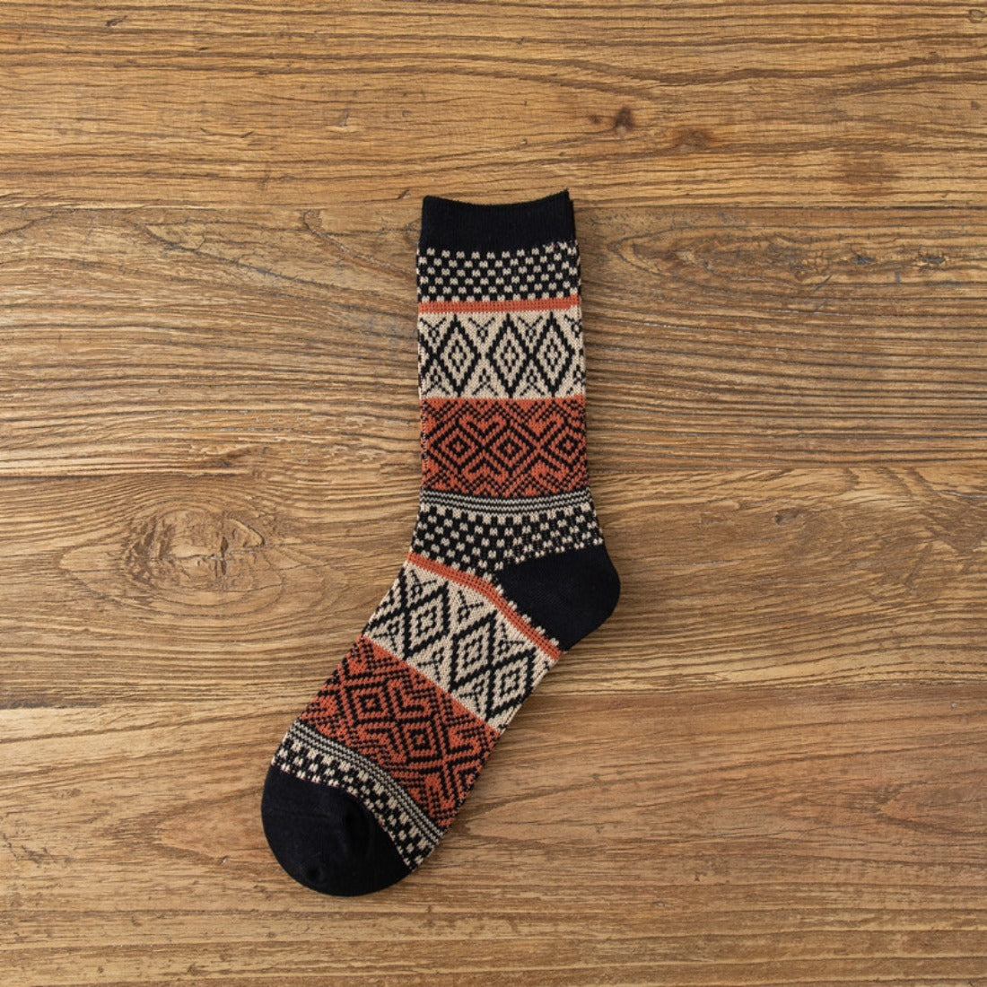 rufia - Argyle Pattern Mid-Calf Socks