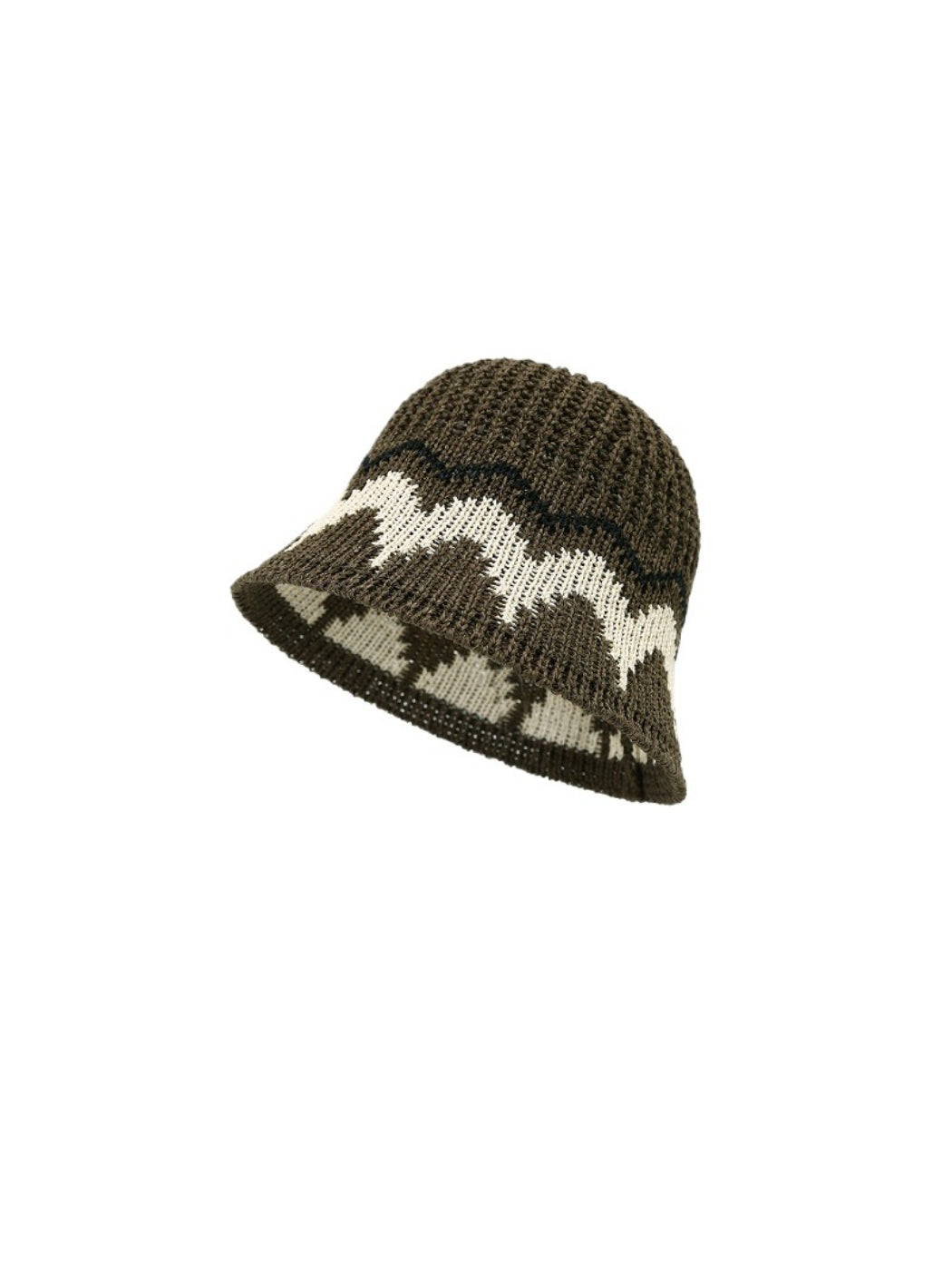 Haila - Wave Pattern Knit Bucket Hat