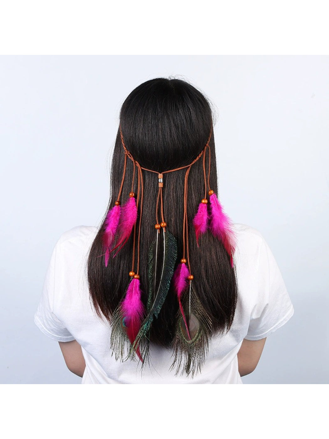 Hairish - Boho Accent Feather String Hair Headpiece