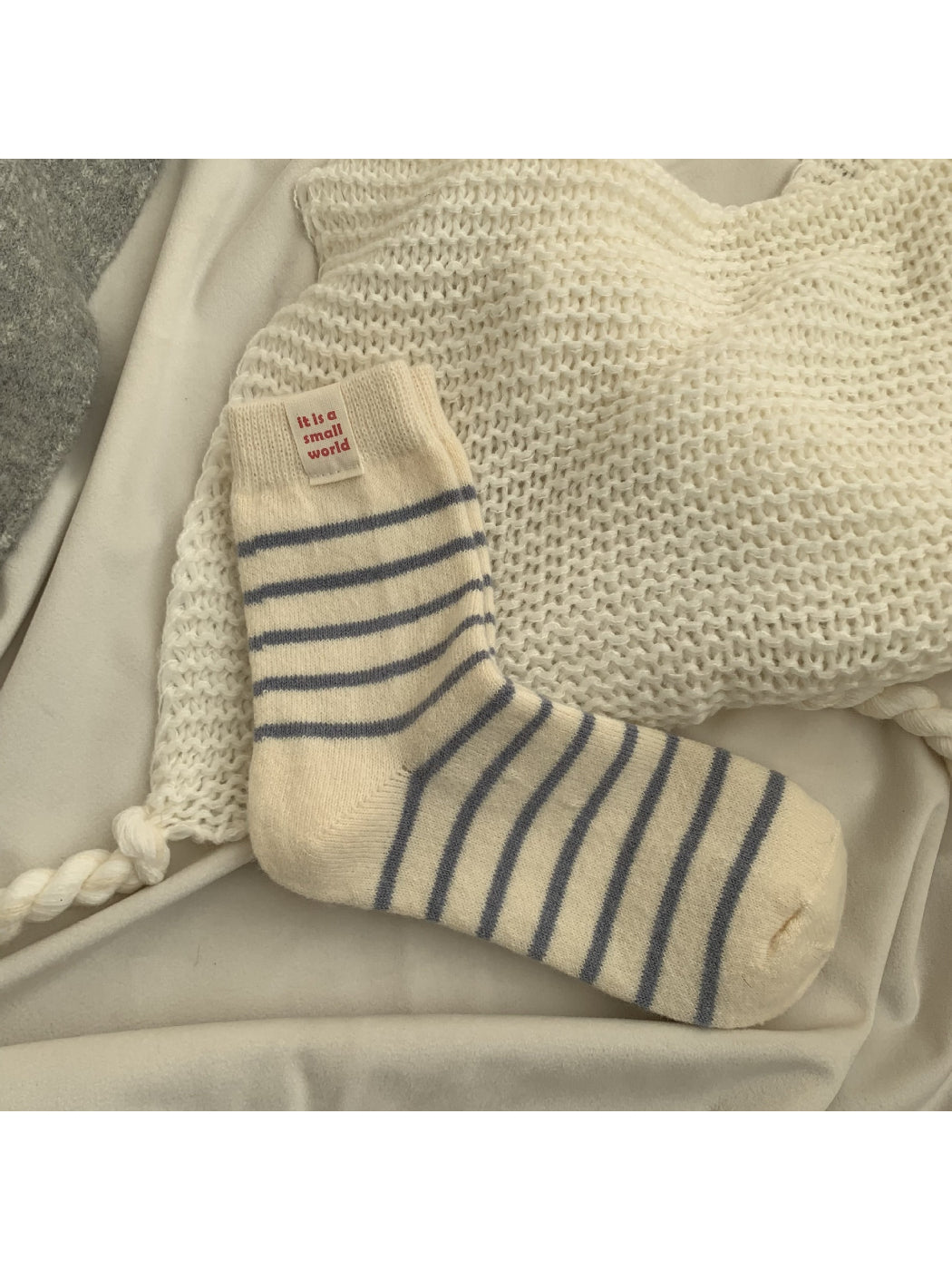 Rufia - Calm Tone Stripe Crew Socks