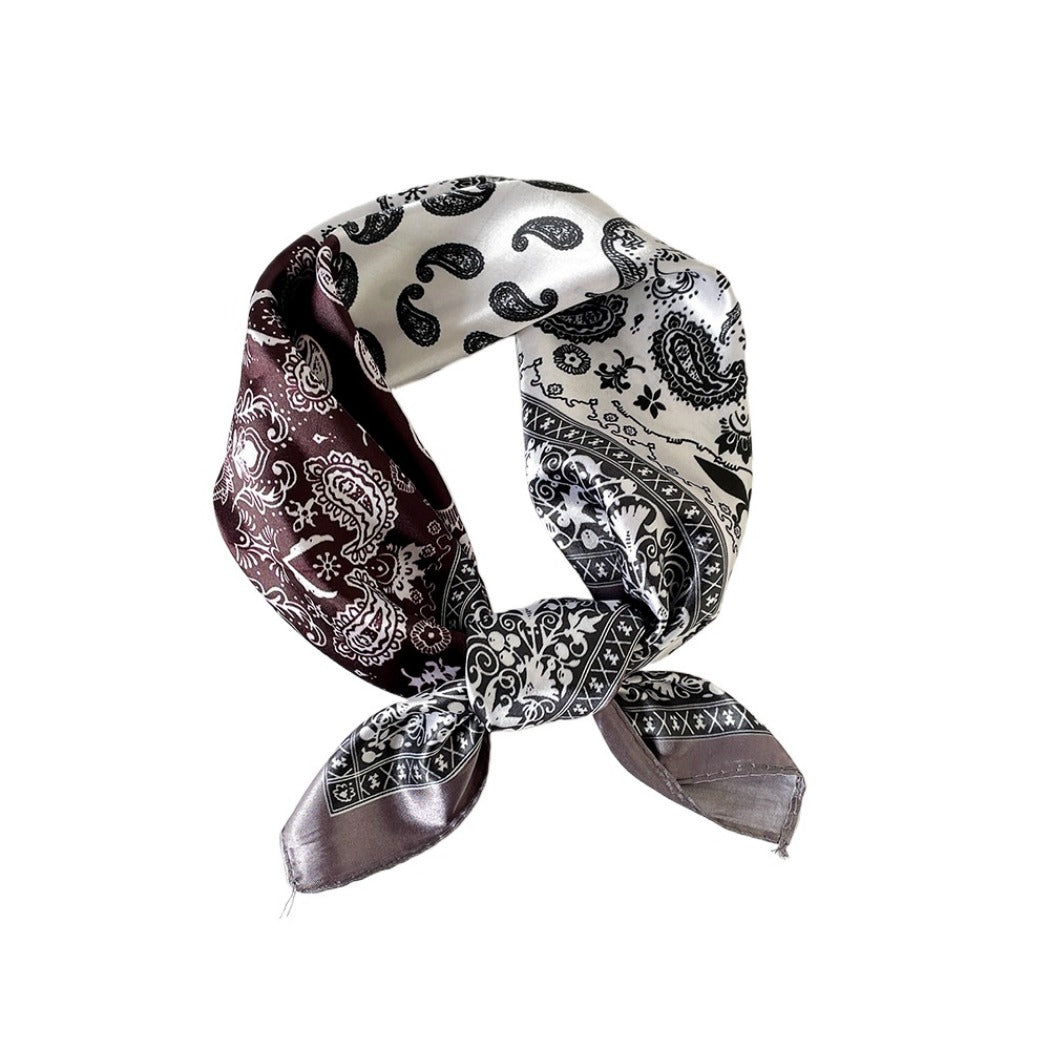 Scarvii - 24" Summer Classic Paisley Print Square Scarf