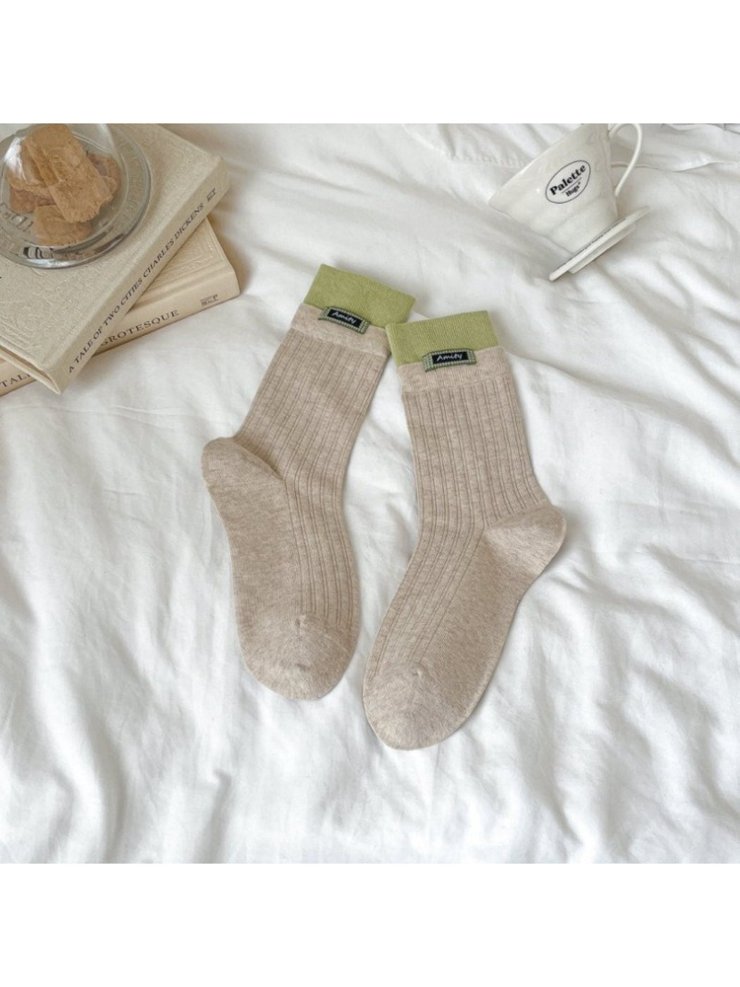 Rufia - Contrast Ribbed Crew Socks product image 8