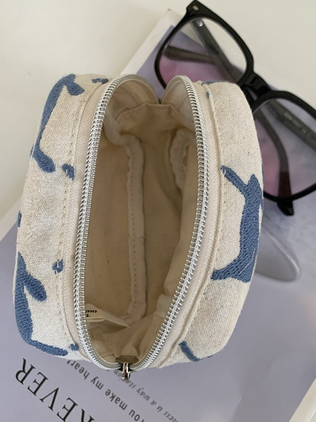 Cosbai - Embroidered Square Coin Pouch