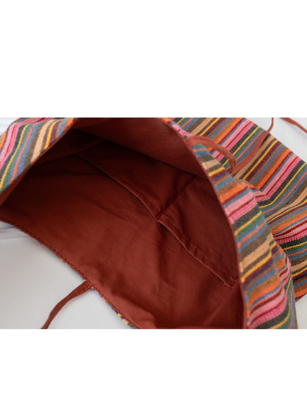 Cosbai – Boho Striped Tassel Tote