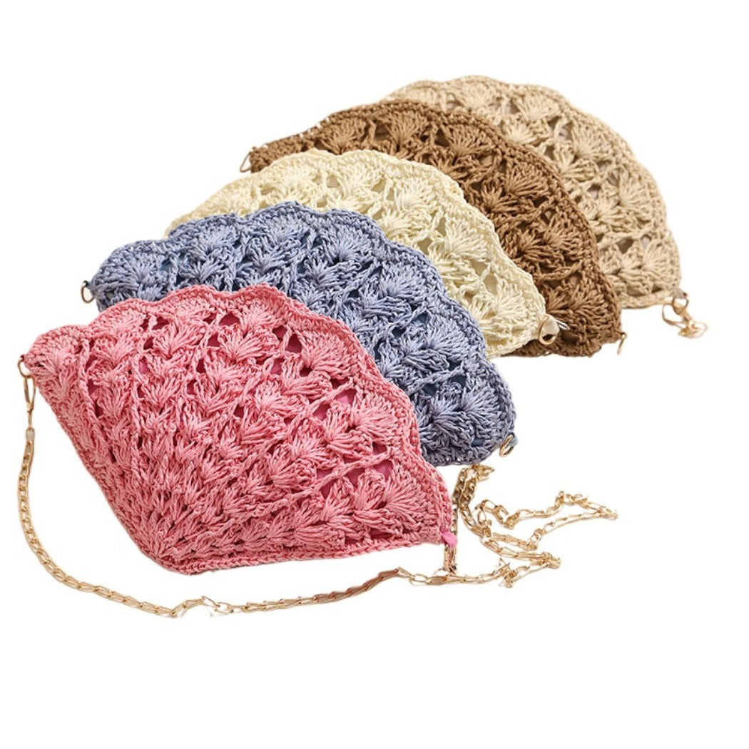 Cosbai - Unique Shell Shaped Crochet Crossbody Bag