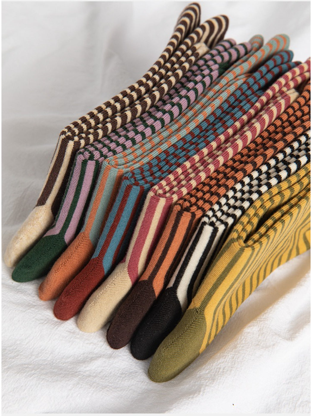 Rufia - Classic Multi Stripe Crew Socks