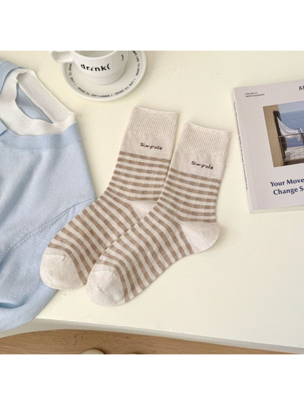 Rufia - Micro Dot Contrast Cuff Ankle Socks product image 8