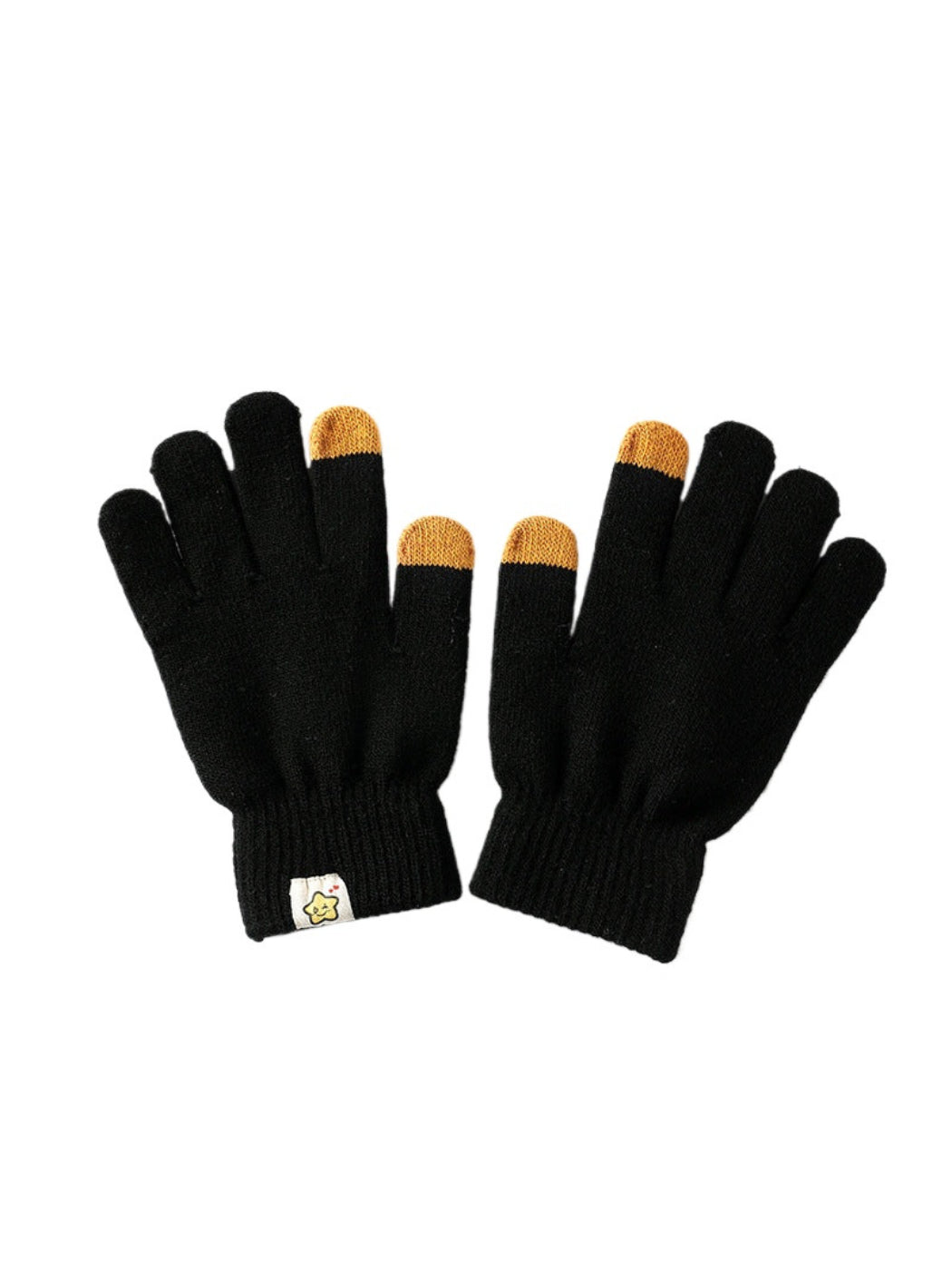 Gloving - Contrast Color Ribbed Cuff Touchscreen Gloves