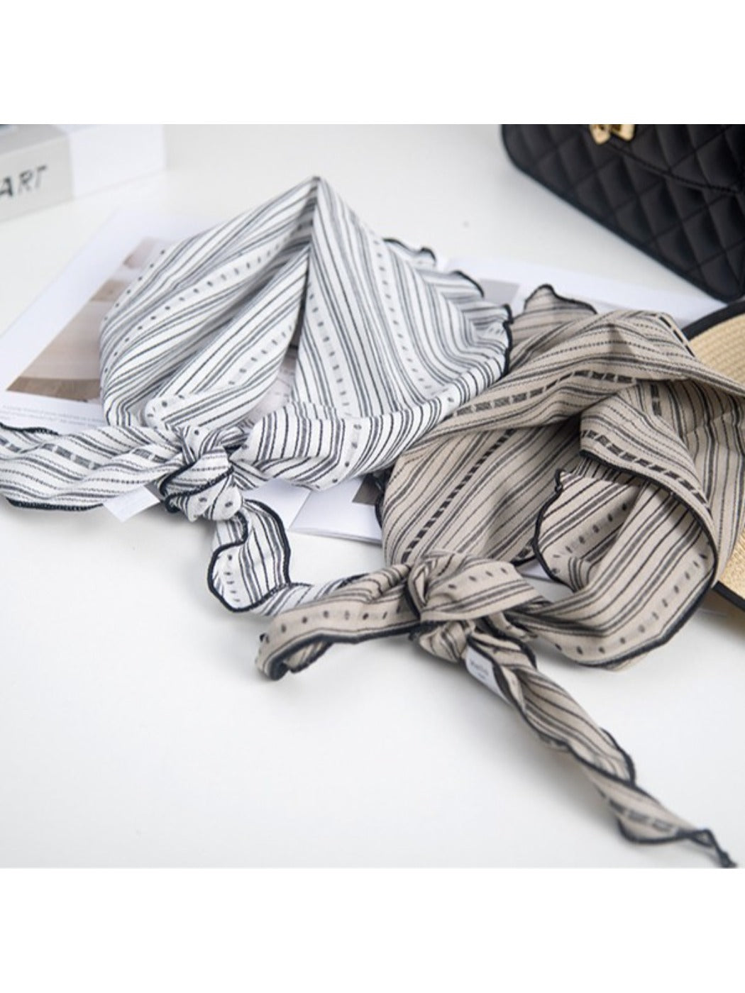 Scarvii - Striped Triangle Neck Scarf