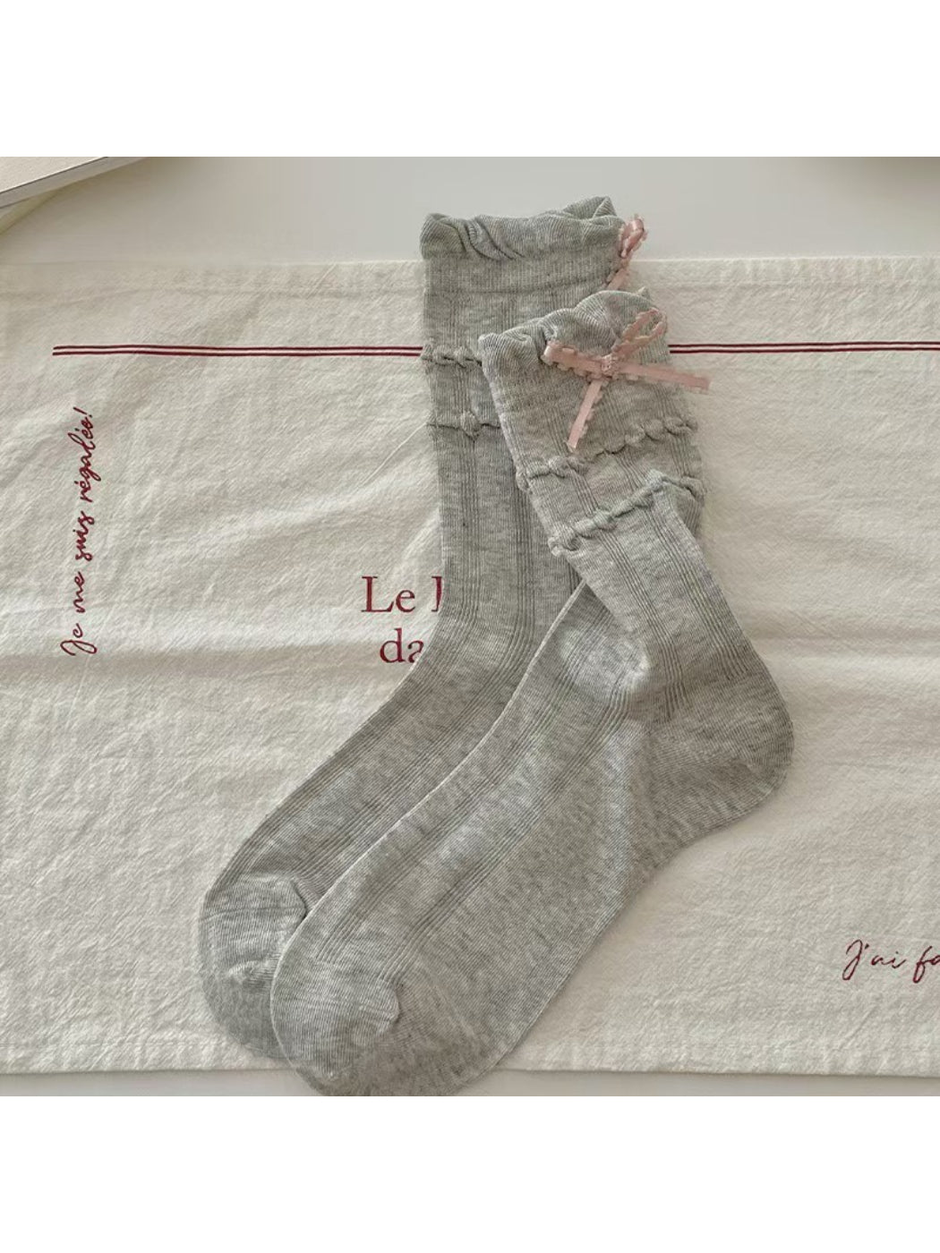 Rufia - Soft Knit Lace Trim Crew Socks product image 8