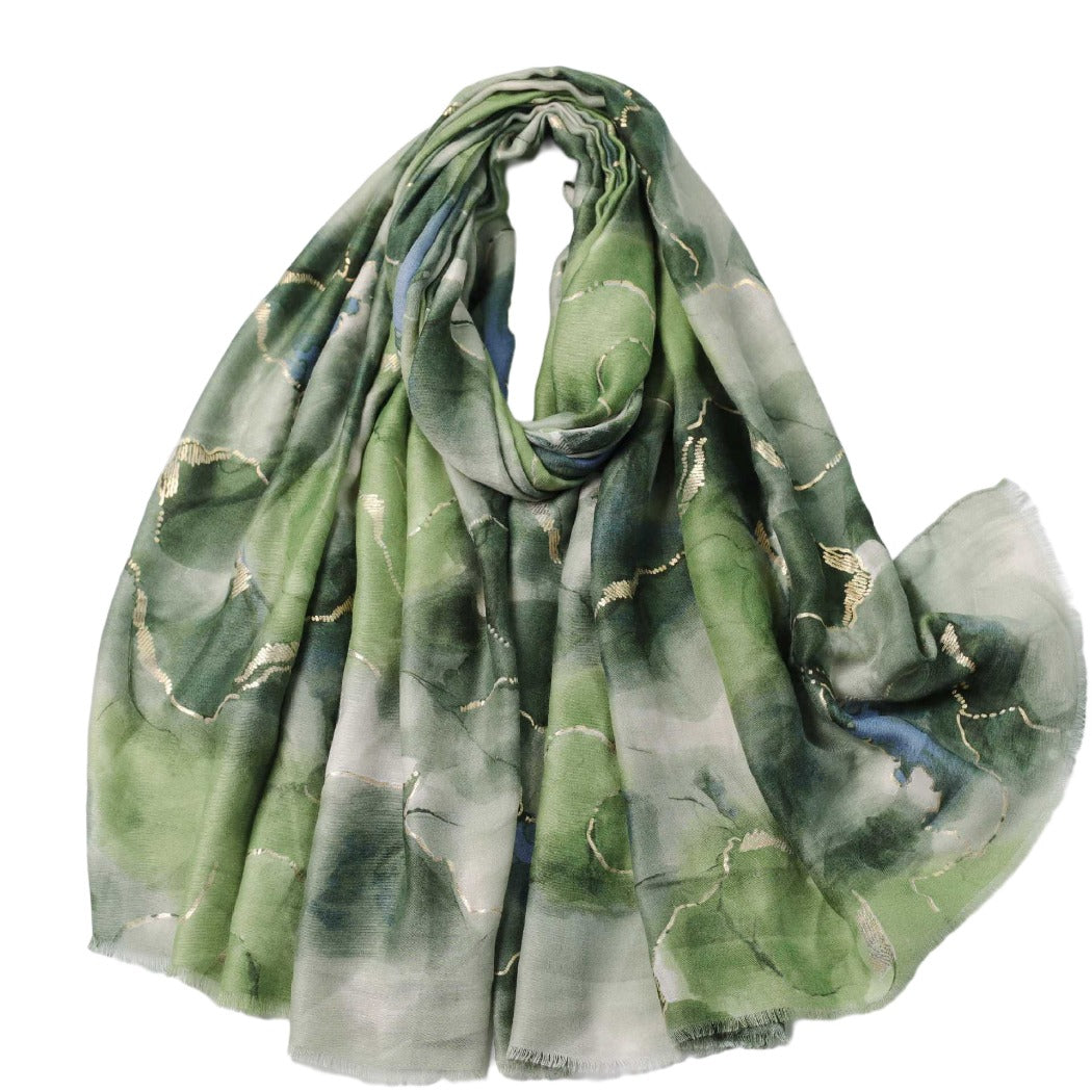 Scarvii - Shimmer Print Scarf - Elegant & Trendy