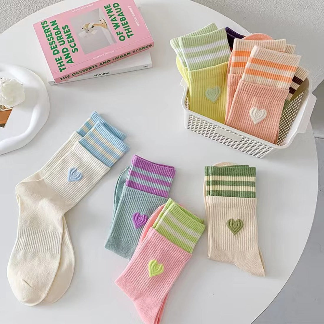 Rufia - Colorblock Heart Socks