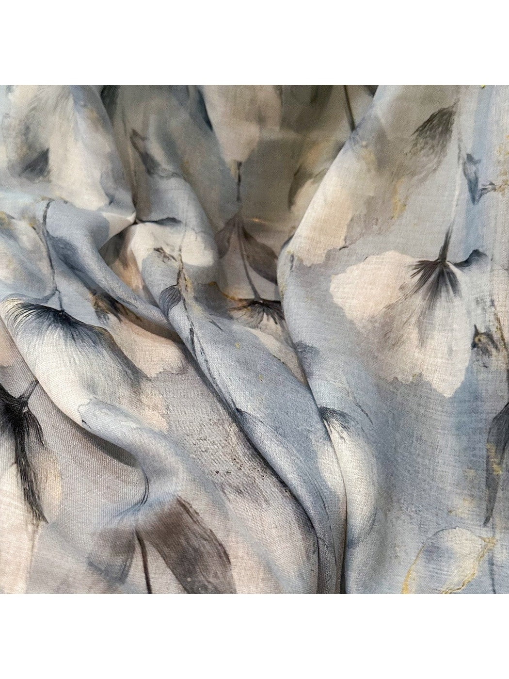 Scarvii - Summer Light Blue Floral Wrap Scarf