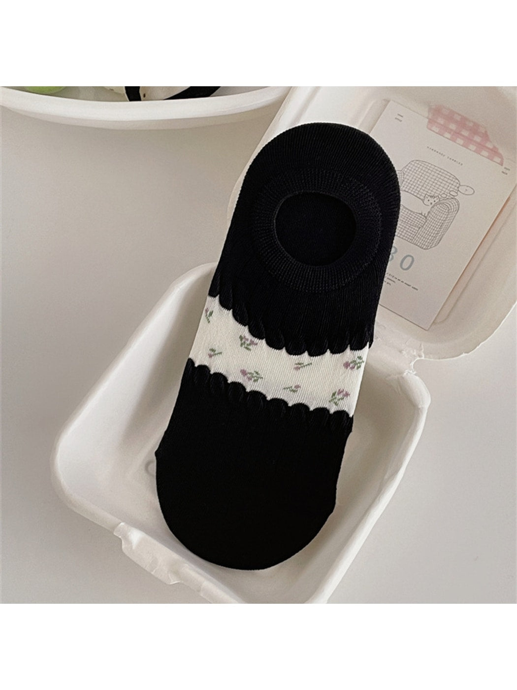 Rufia - Sweet Floral Patchwork Low Ankle Socks