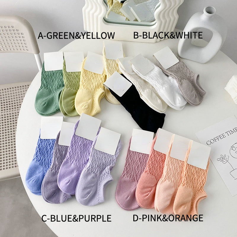 Rufia - 4 Pairs Cream Summer Socks